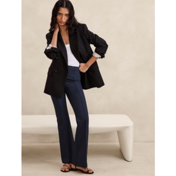 Banana Republic Flare Everywhere Ponte Pant Navy Blue sz XXL #478953 RT$100 NWT - Picture 1 of 4